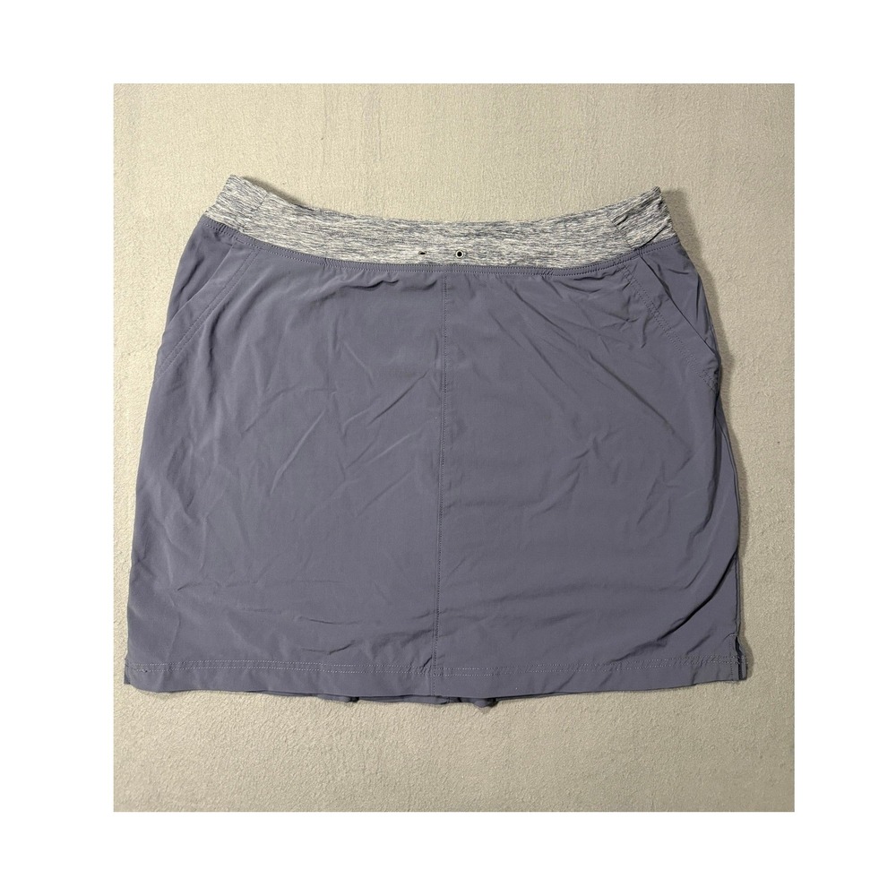 Duluth Trading Co Armachillo Skort Blue Gray Hiking Skirt Plus Size 18W